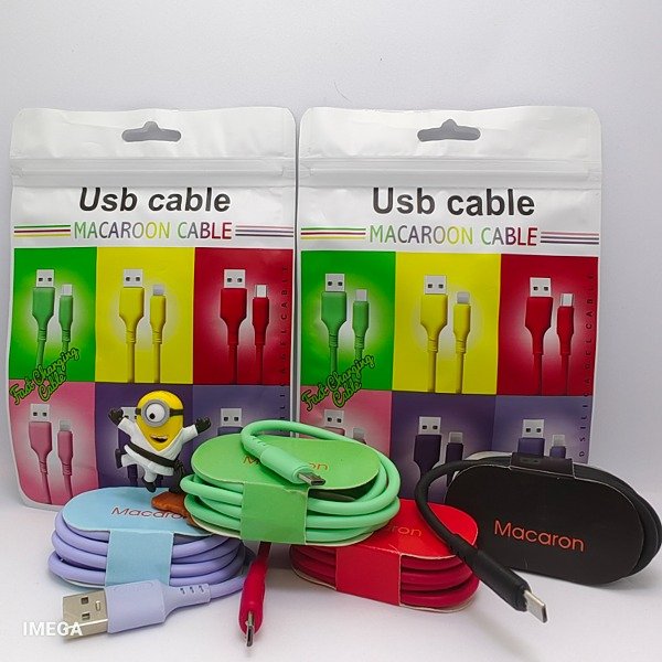CABLE USB V8 BOLSA MACAROON