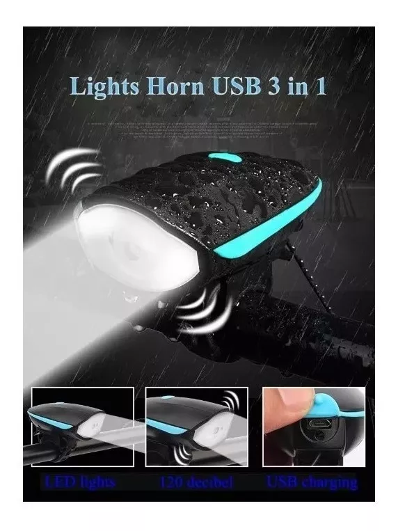 LUZ PARA BICI CON BOCINA
