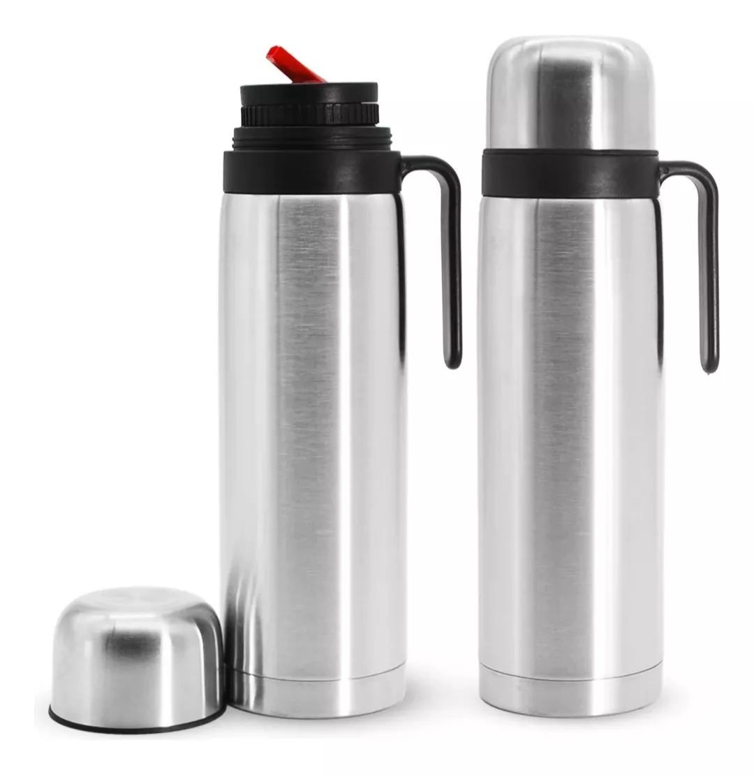 TERMO ACERO CON MANIJA