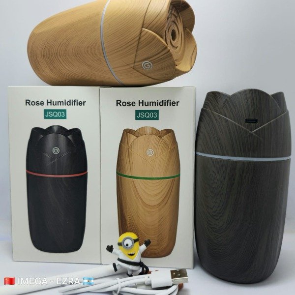 HUMIFICADOR PORTATIL CON FORMA DE ROSA