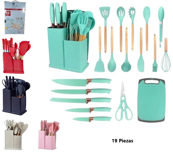 KIT DE UTENSILIOS DE COCINA 19 PCS