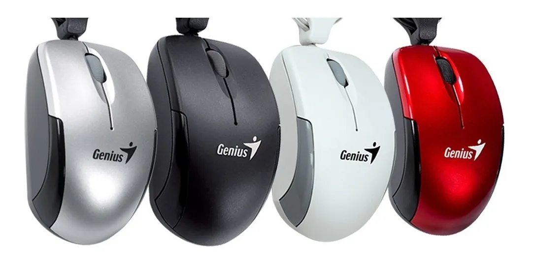 MOUSE GENIUS RETRACTIL NEGRO