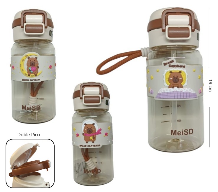 BOTELLA PLASTICA CAPYBARA DOBLE PICO