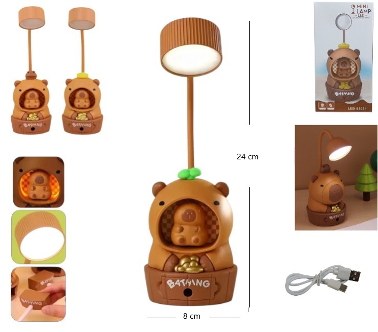 VELADOR CAPIBARA CON SACAPUNTA