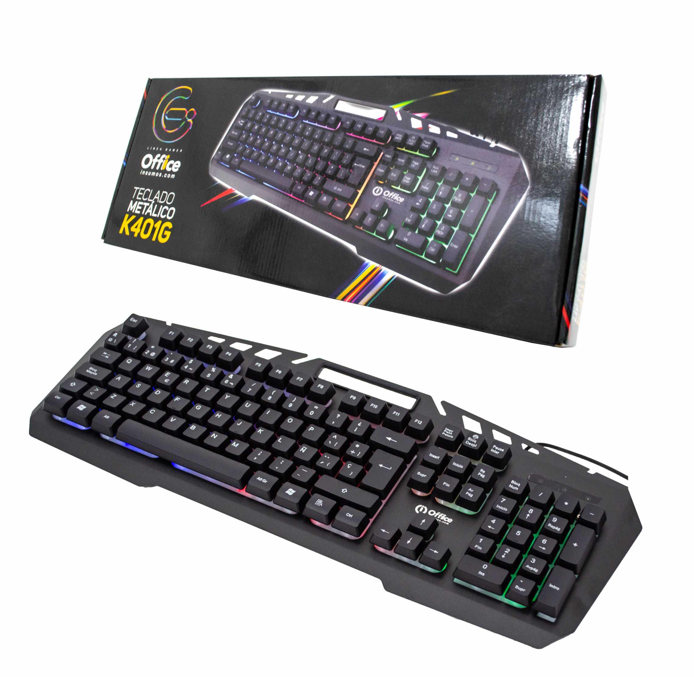 TECLADO GAMER METALICO OFFICE 401