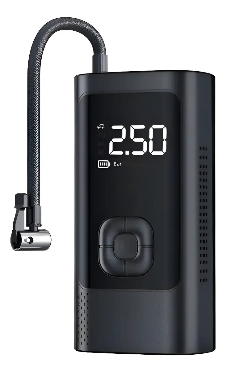 COMPRESOR DE AIRE DIGITAL PORTATIL CON LINTERNA