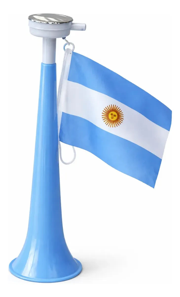 CORNETA BOCINA CON BANDERA MUNDIAL